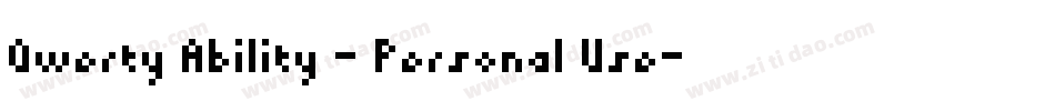 Qwerty Ability - Personal Use字体转换